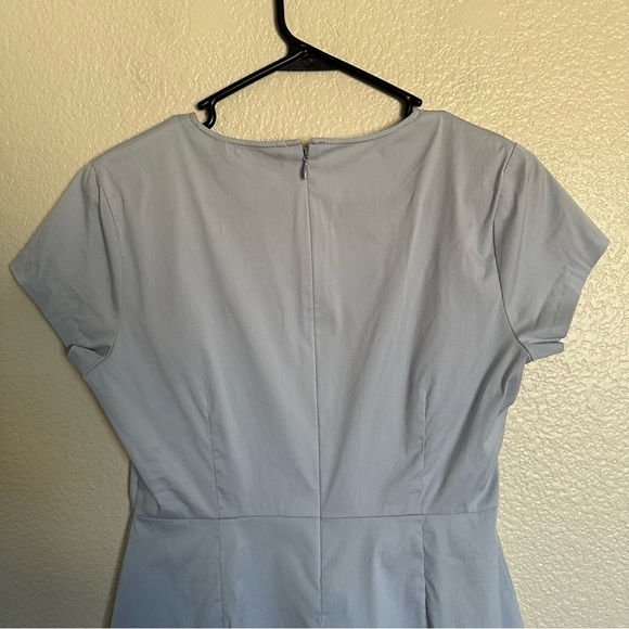 Theory Light Blue Peplum Short Sleeves Blouse Size S - Picture 5 of 8